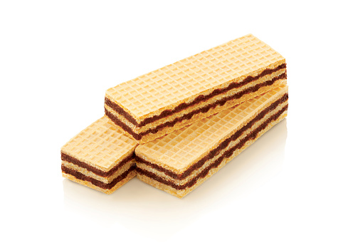 Wafer biscuit in white backgrund